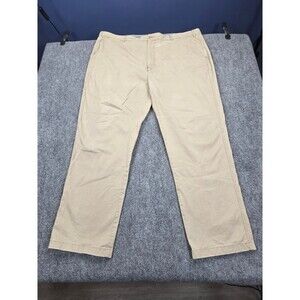 Daniel Cremieux Chino Pants Mens 46x32 Tan Beige Flat Front Classic Fit